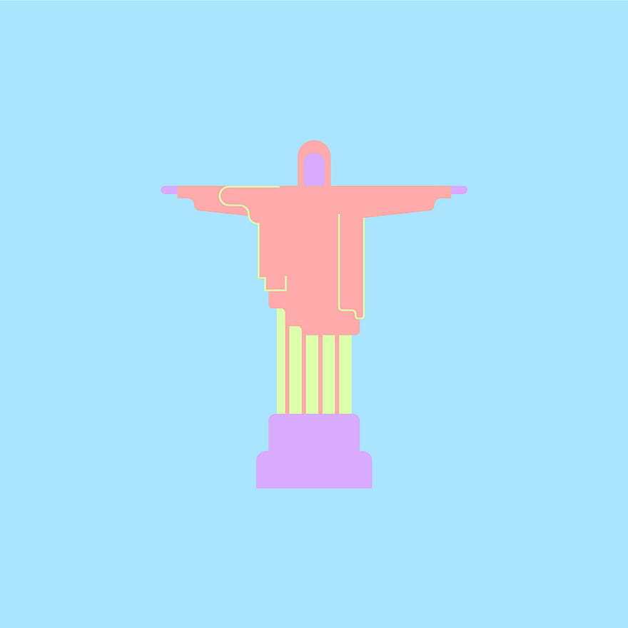 Статуя христа-спасителя в рио-де-жанейро