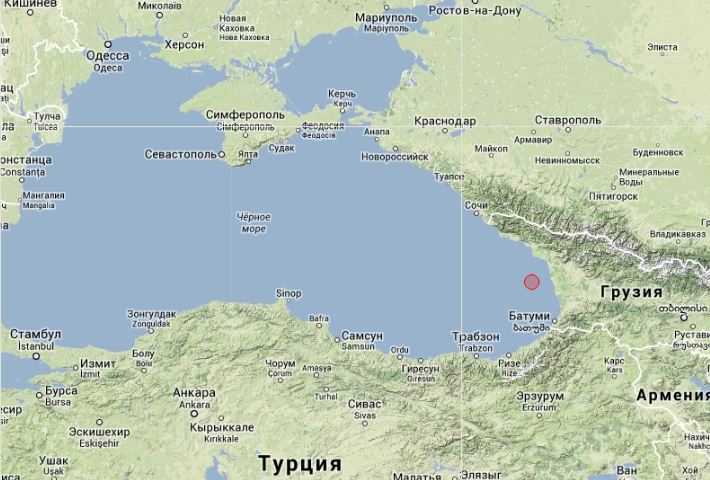 Узнай где находится Черное море на карте Абхазии (С описанием и фотографиями) Черное море со спутника