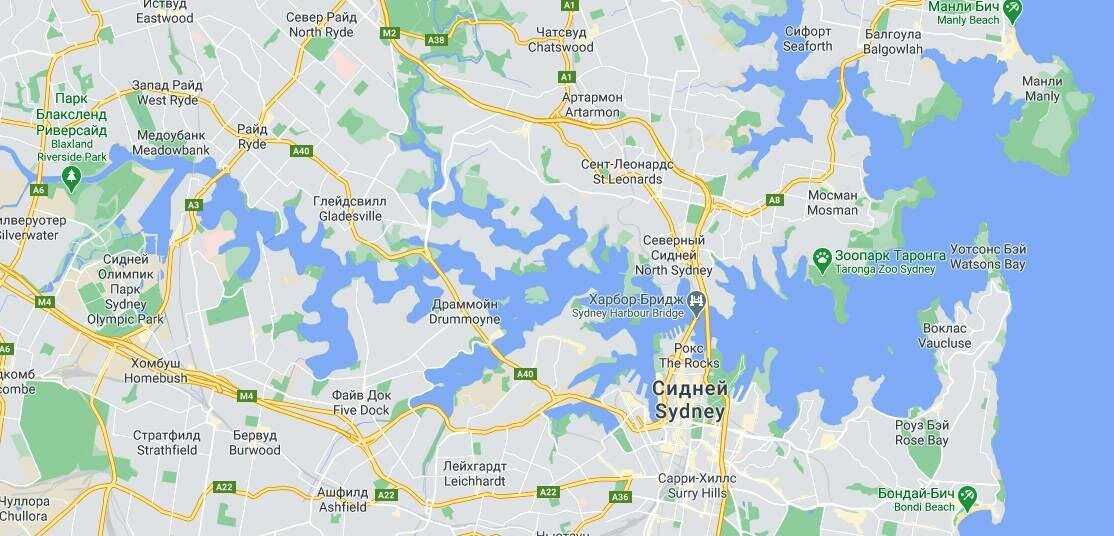 Узнай где находится Сиднейская Башня на карте Сиднея (С описанием и фотографиями) Сиднейская Башня со спутника