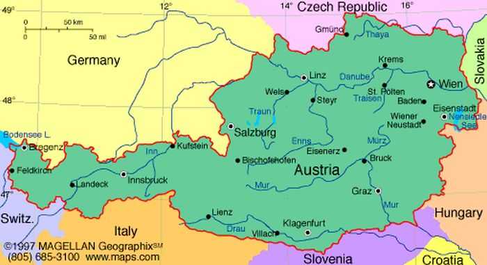 Карта вены, австрия