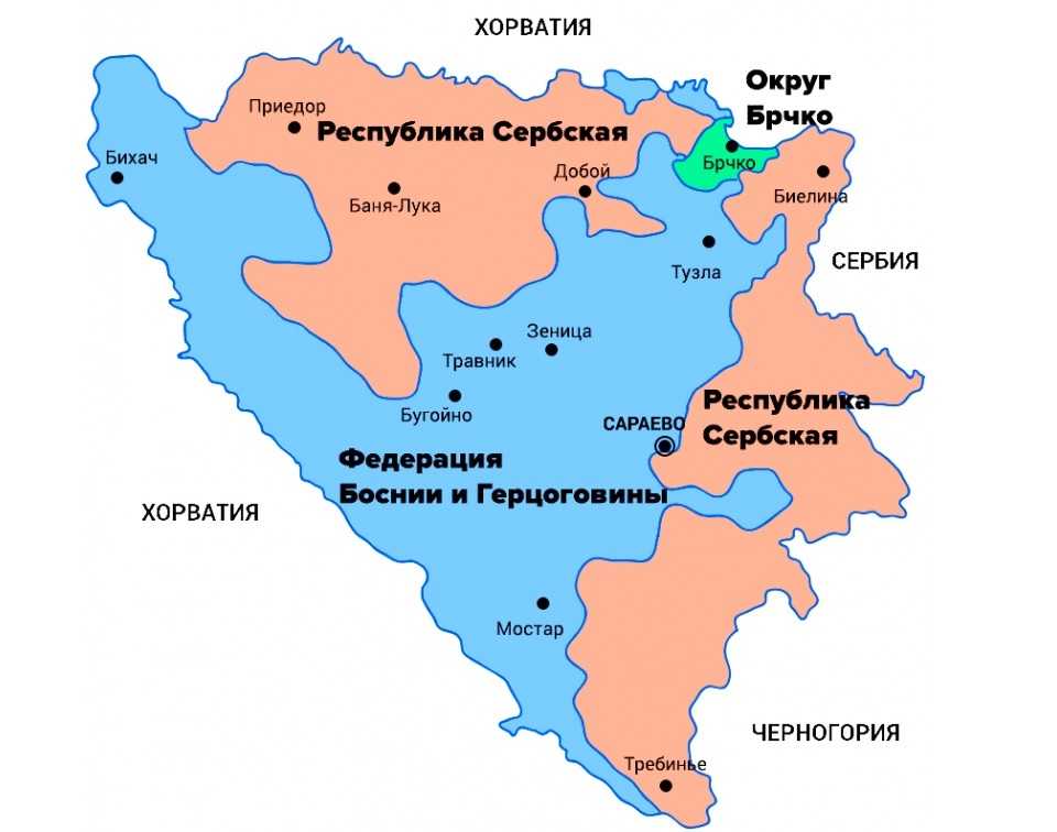 Карта боснии и герцеговины подробная, на русском языке — туристер.ру