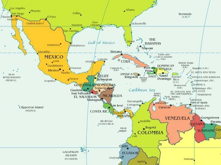 Где находится карибское море - на карте мира, в какой стране