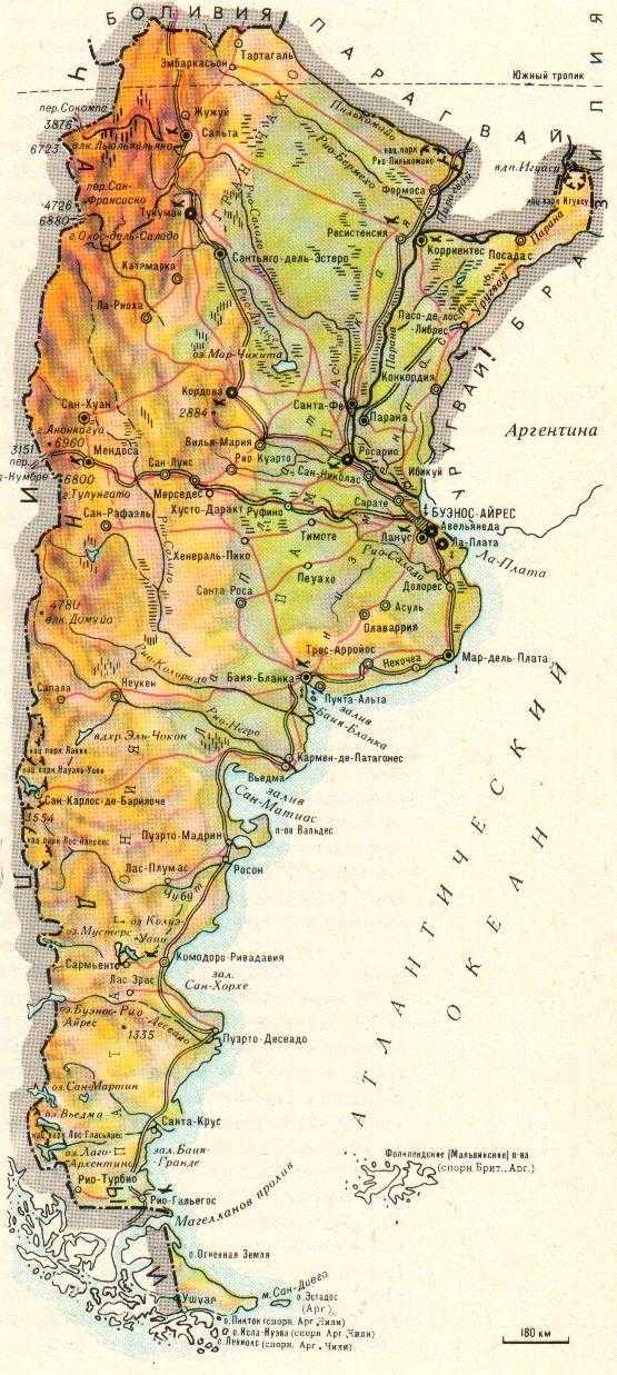 Карты аргентины