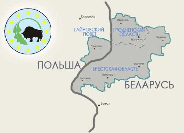 Где находится беловежская пуща на карте белоруссии