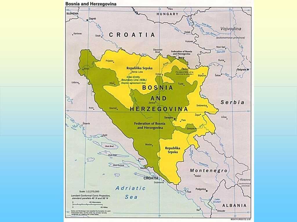 Сербия на карте мира на русском языке с городами подробно