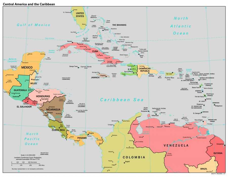 Где находятся карибские острова. карибское море, карта