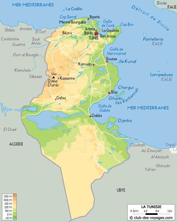 Курорты туниса — карта и описания