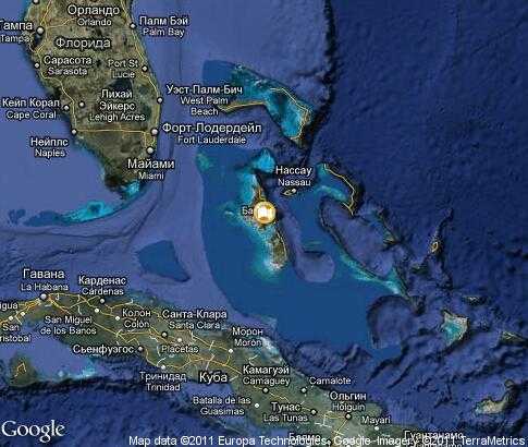 Багамские острова на карте