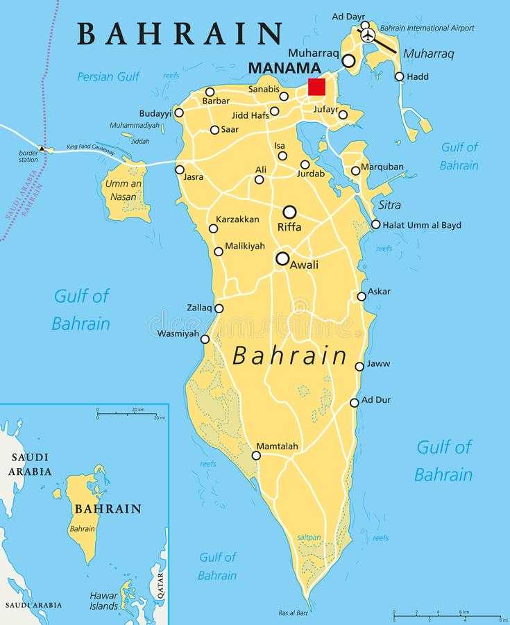 Карты бахрейна | большие карты бахрейна с возможностью скачать и распечатать