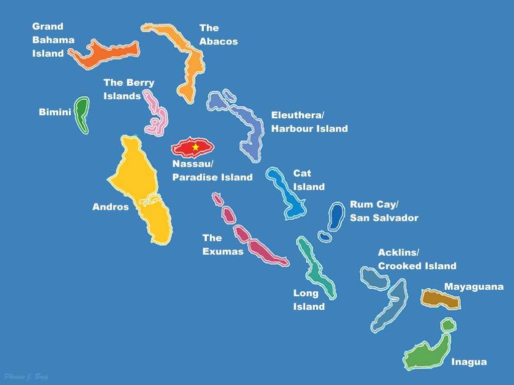 Багамские острова на карте. где находятся, погода, курорты, туры.
