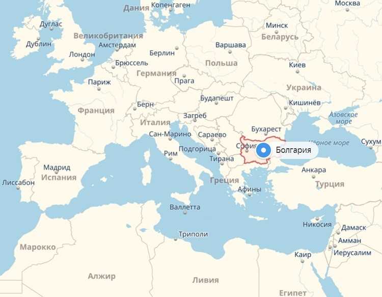 Где находится болгария на карте мира