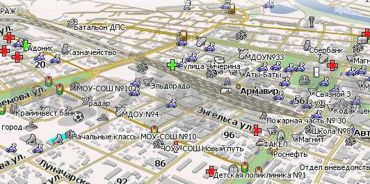 Карта армавира с улицами и номерами домов