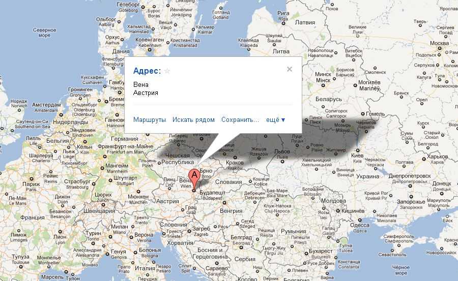 Карта австрии на русском языке