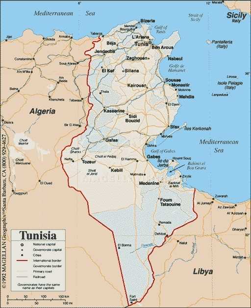 Карты туниса. подробная карта туниса на русском языке с курортами и отелями