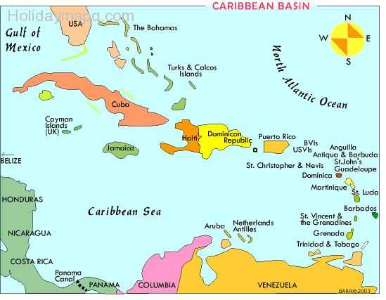 Узнай где находится Карибское море на карте Арубы (С описанием и фотографиями) Карибское море со спутника
