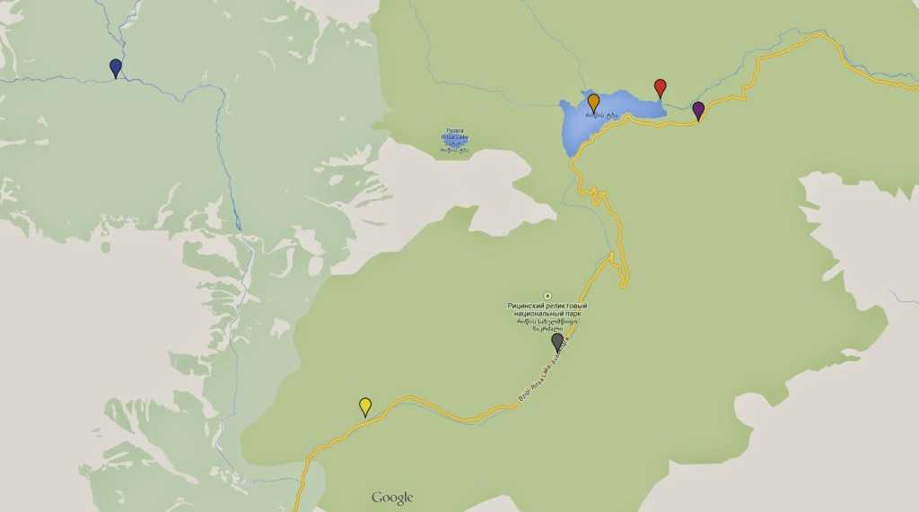 Где находится озеро рица в абхазии как доехать + фото на карте