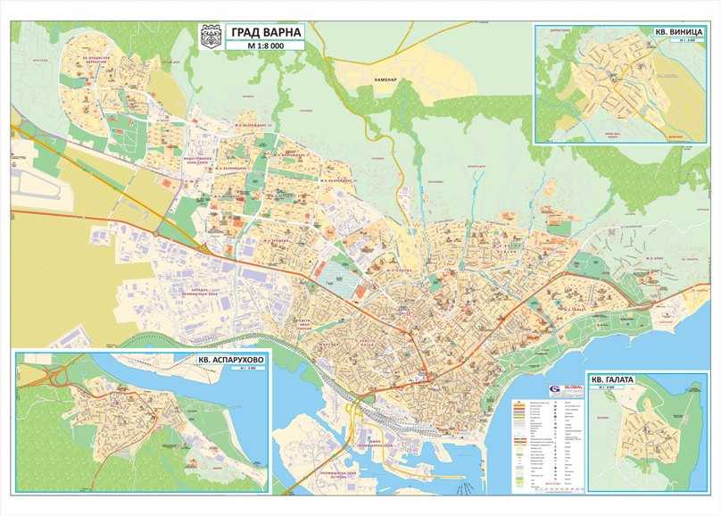 Карты варны (болгария). подробная карта варны на русском языке с отелями и достопримечательностями