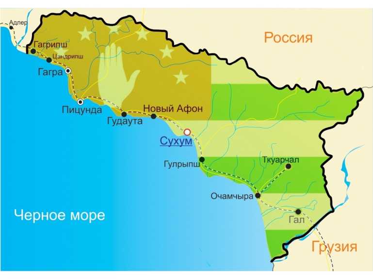 Карты абхазии