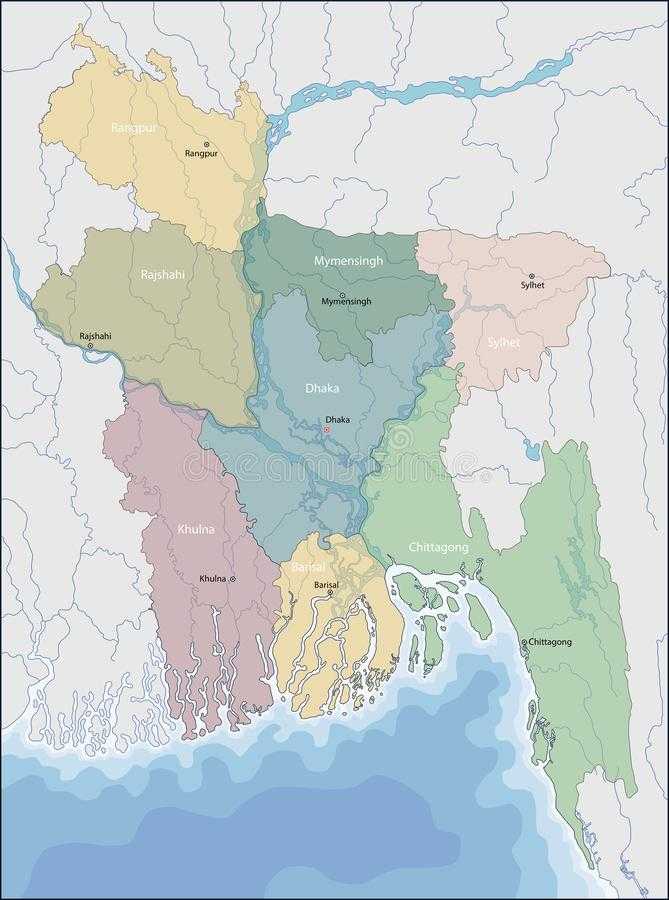 Подробная карта Читтагонга на русском языке с отмеченными достопримечательностями города. Читтагонг со спутника