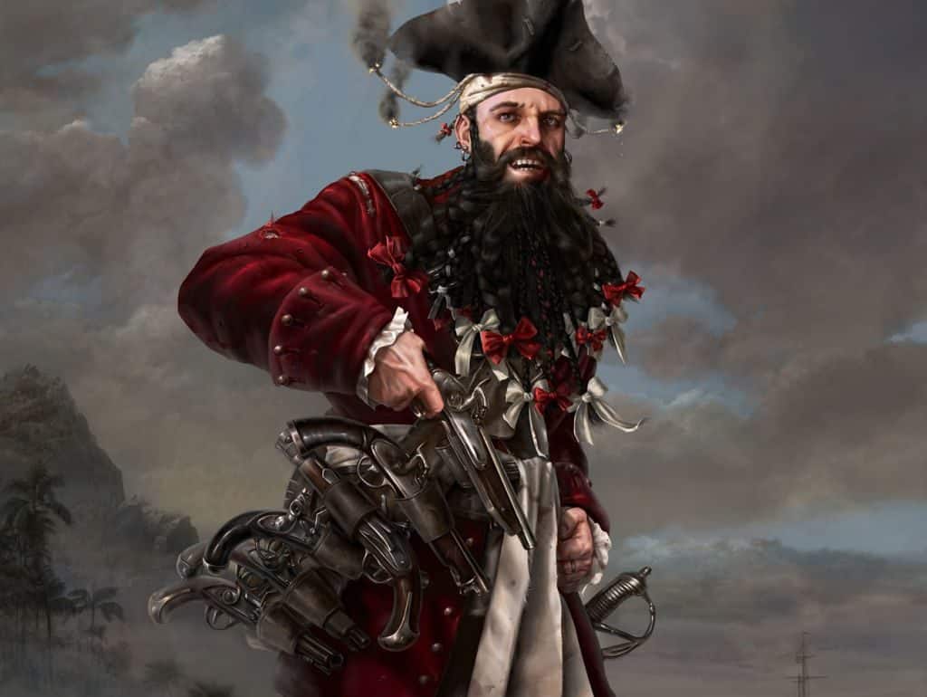 Чёрная борода пираты Карибского моря