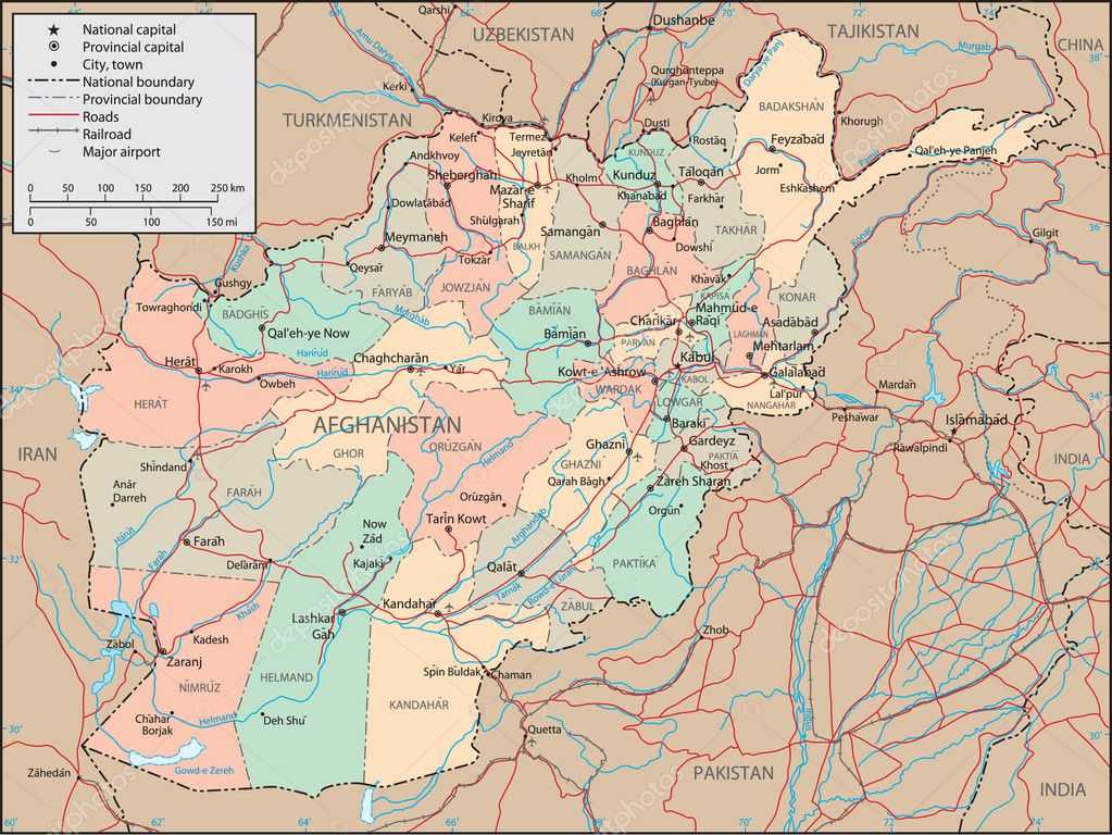 Карта афганистана на русском языке
