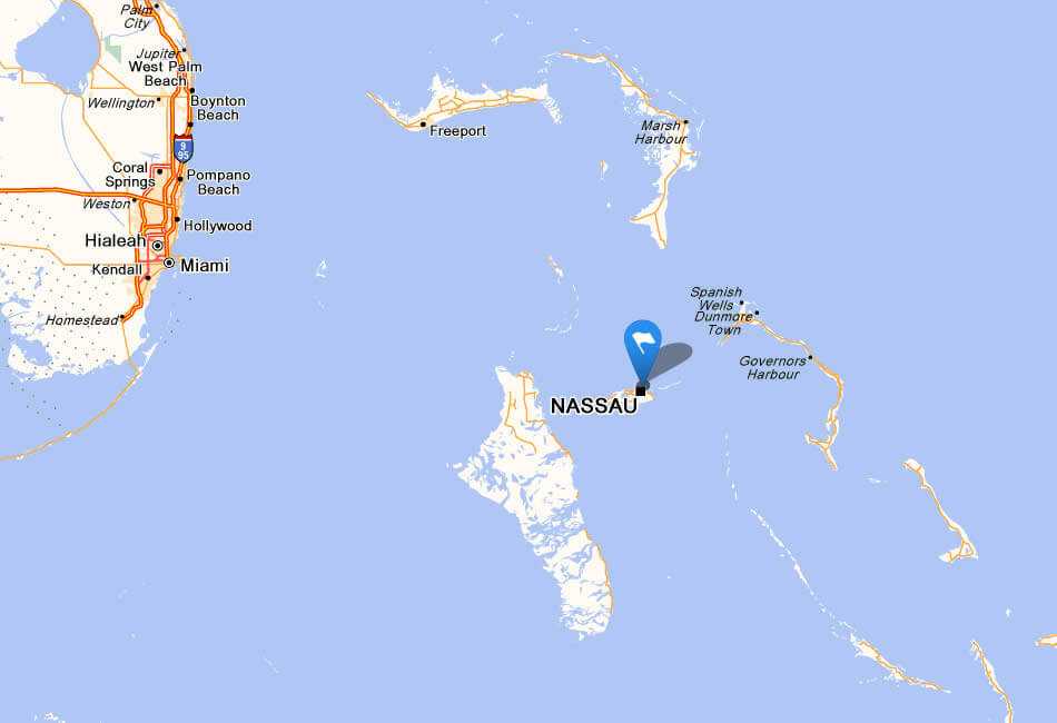 Карта нассау, багамы