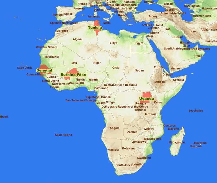 Карта мира на русском языке - африка: где находится тунис и его курорты? (сезон 2021)