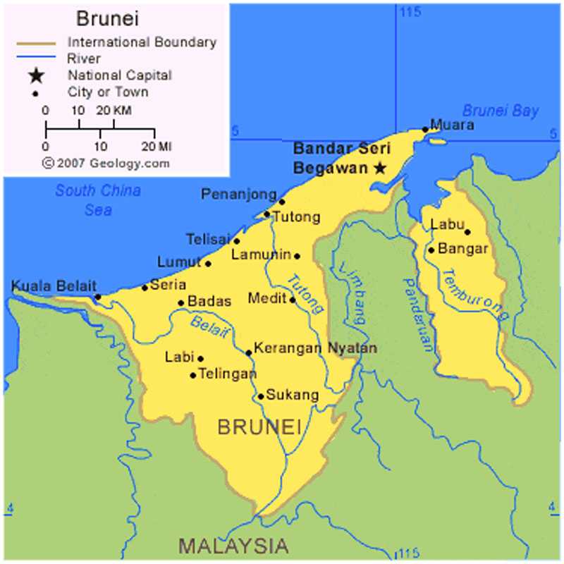 География брунея - geography of brunei