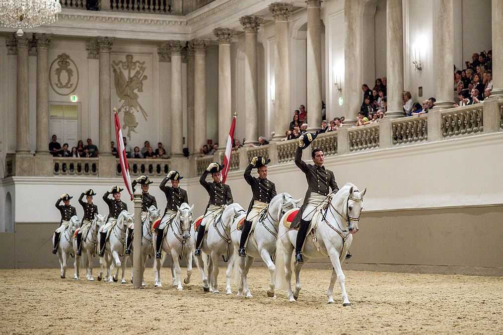 Фото Испанской школы верховой езды в Вене, Австрия Большая галерея качественных и красивых фотографий Испанской школы верховой езды, которые Вы можете смотреть на нашем сайте