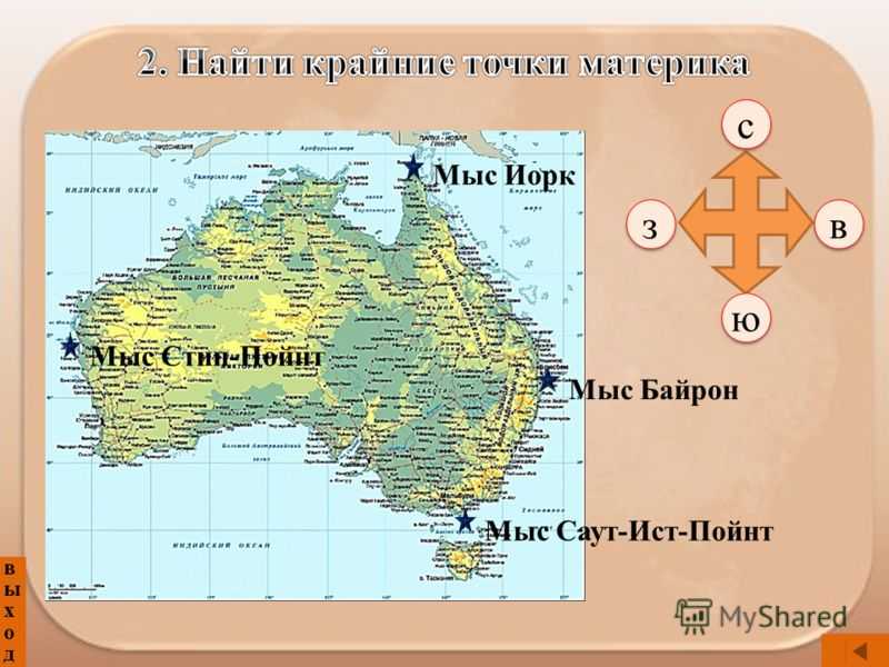 Материк австралия: крайние точки. их координаты и описание
