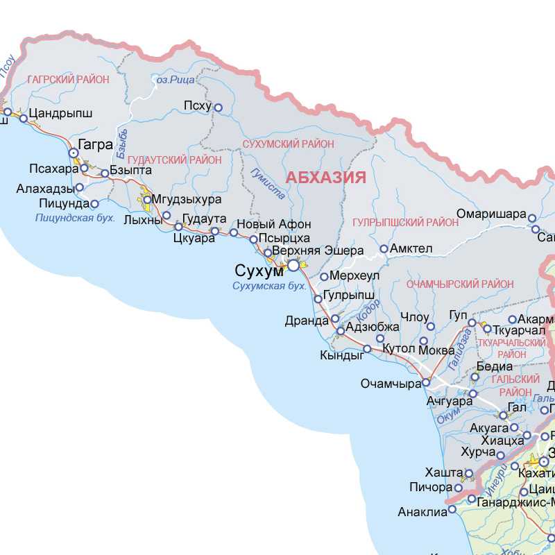 Карта абхазии