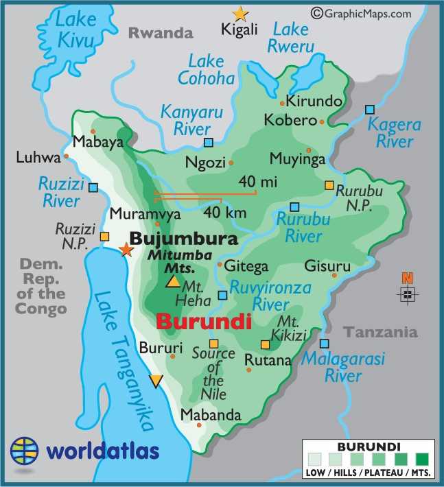 Бурунди - гитега - бужумбура - русизи - кибира - карера