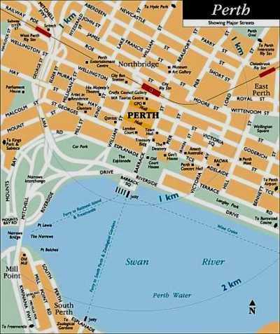 Список улиц в перте - list of streets in perth