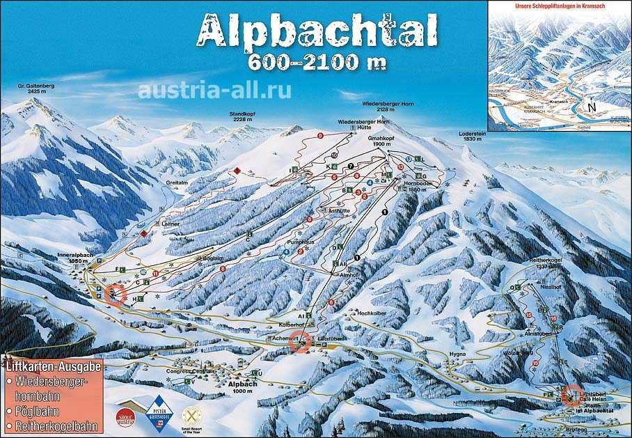Узнай где находится Деревня Альпбах на карте Австрии (С описанием и фотографиями) Деревня Альпбах со спутника