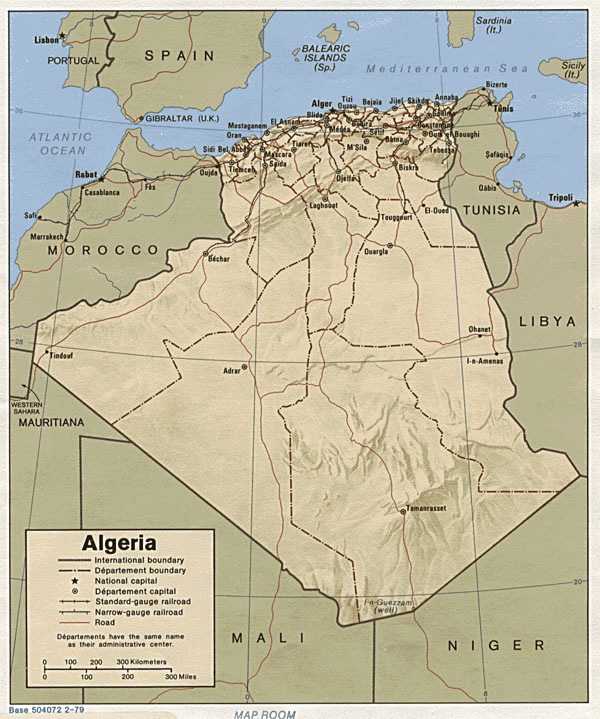 Алжир - тело летящей птицы магриб
