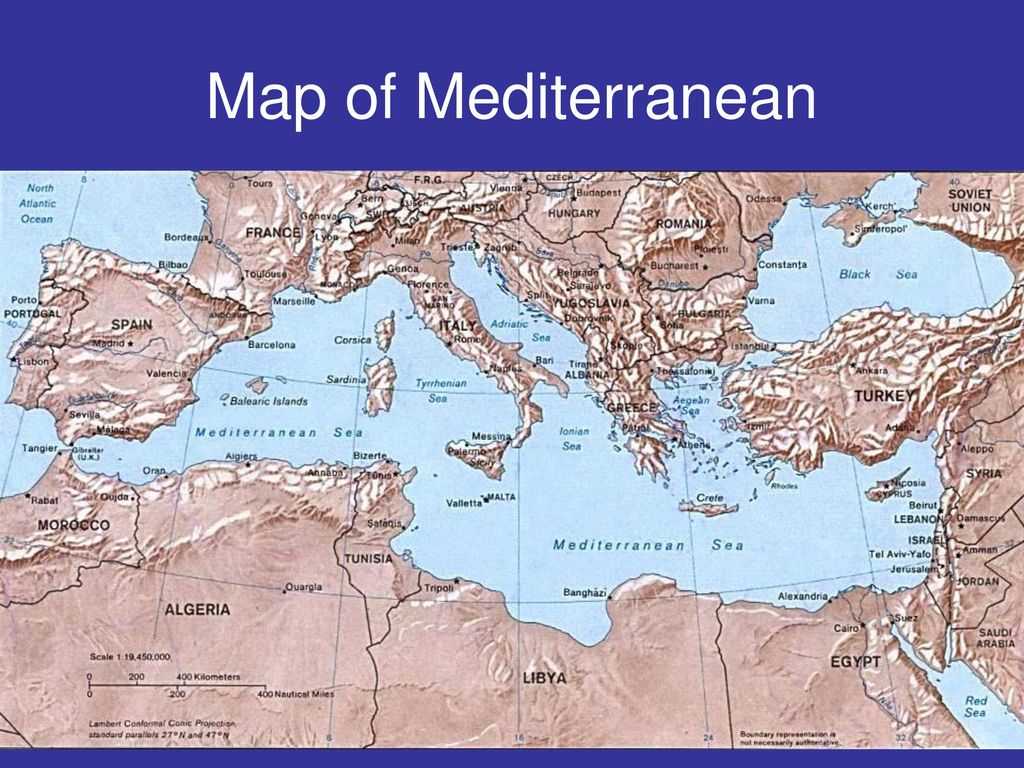Средиземное море — средиземное, межматериковое море Атлантического океана, соединяющееся с ним на западе Гибралтарским проливом