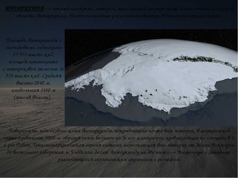 Антарктика - происхождение, расположение и основные характеристики