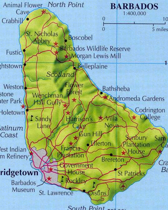 Карта бриджтауна