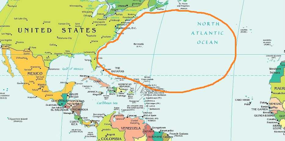 Где на карте находится северное море — все карты мира