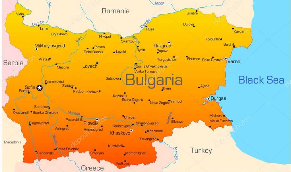 Спутниковая карта болгарии