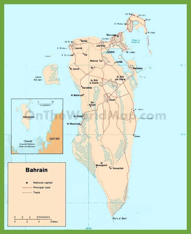 Карты бахрейна. подробная карта бахрейна на русском языке с курортами и отелями