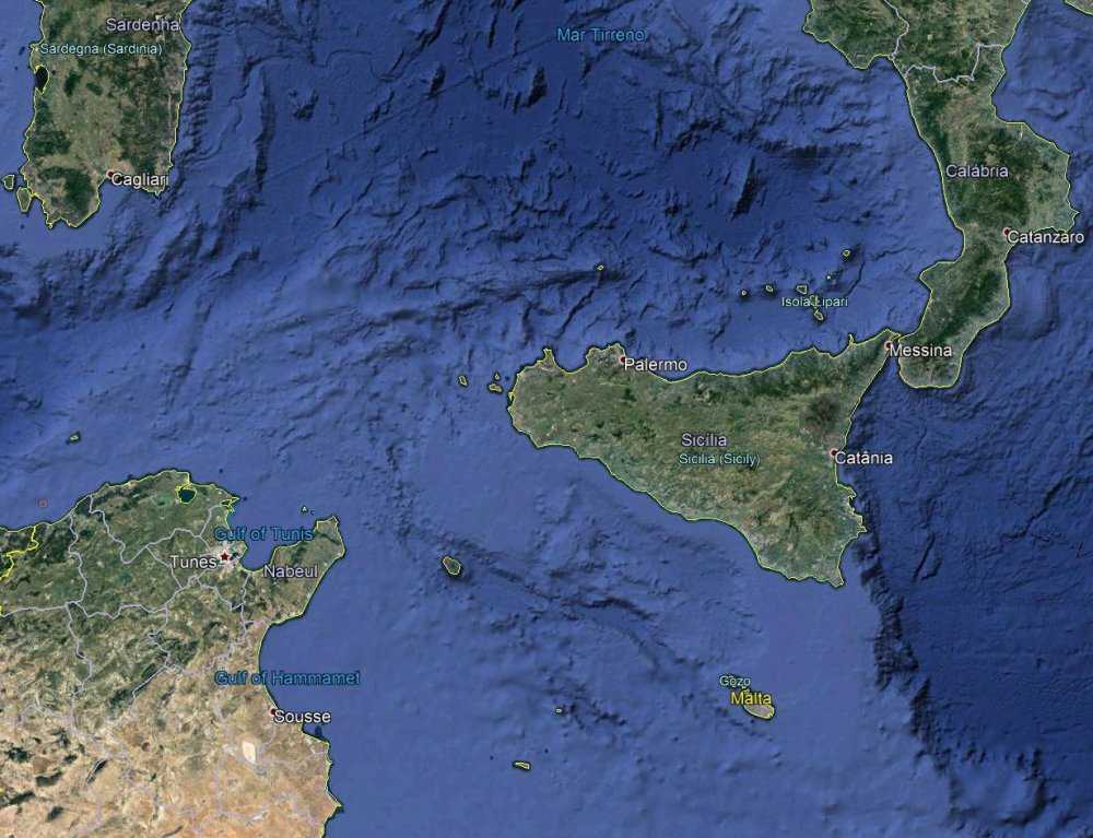 Подробные карты средиземного моря