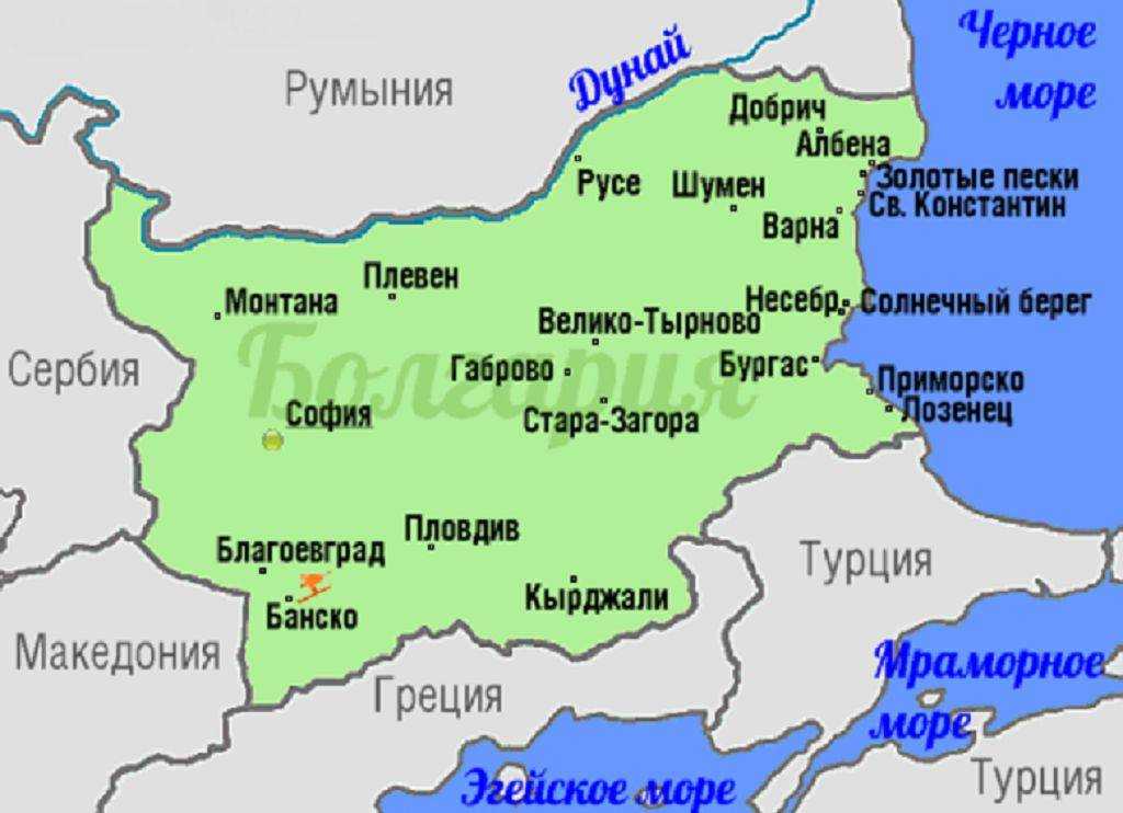 Поиск тур-объектов на карте болгарии