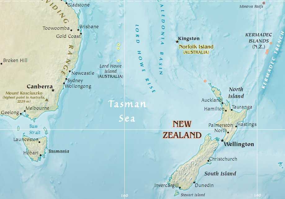 Тасманово море – расположение климат флора и фауна тасманова моря - lowis