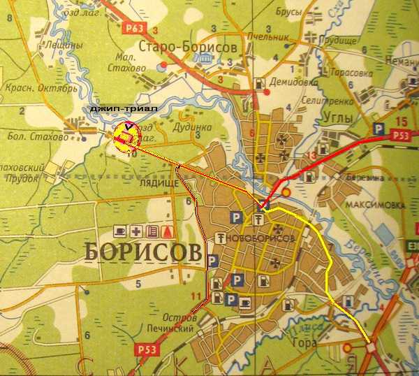 Карта с агроусадьбами борисовского района минской области