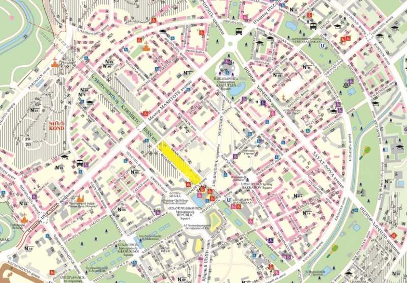 Карта еревана подробная с улицами и домами на русском