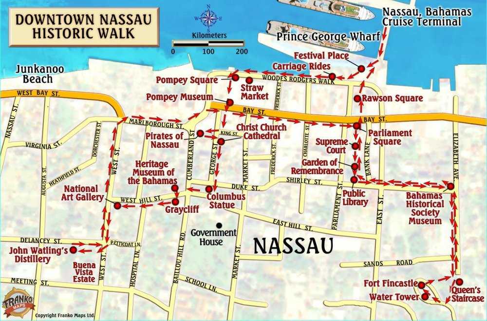 Карты багам. подробная карта багам на русском языке с курортами и отелями