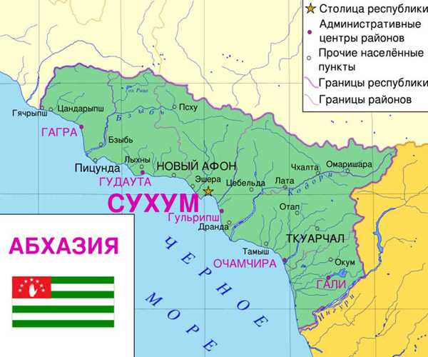 Карта краснодарского края подробная с городами, селами, районами и деревнями