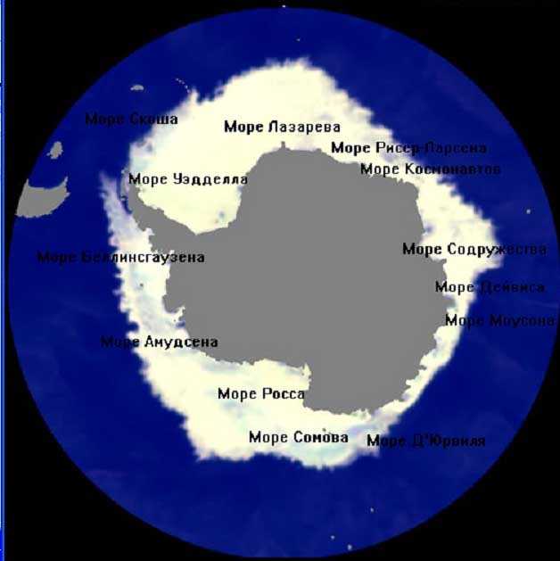 Узнай где находится Море Моусона на карте Антарктиды (С описанием и фотографиями) Море Моусона со спутника