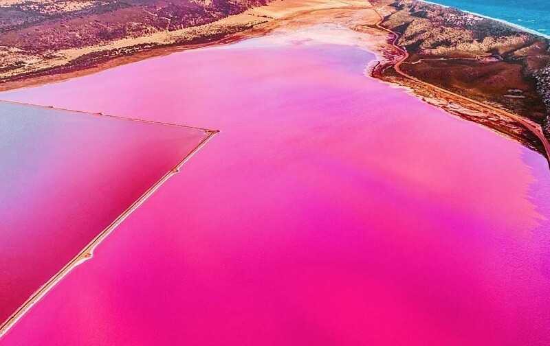 Розовое озеро (западная австралия) - pink lake (western australia) - abcdef.wiki